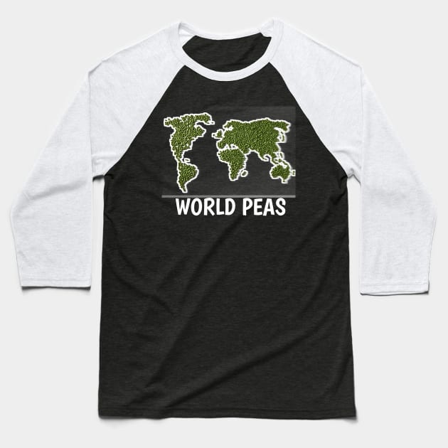 funny world peas world of peace Baseball T-Shirt by itacc